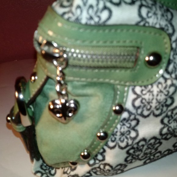 Kathy Van Zeeland Bags Kathy Van Zeeland Green And White Floral